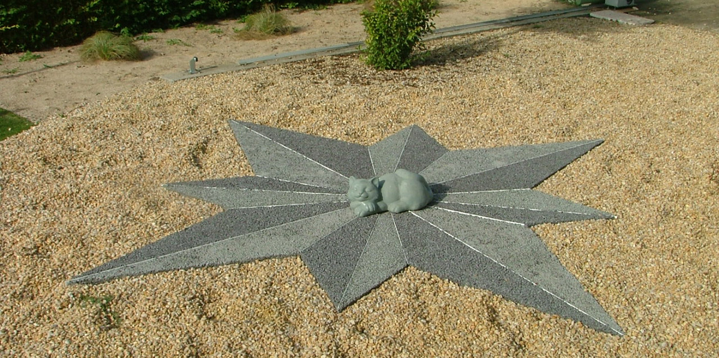 étoile en béton poreux